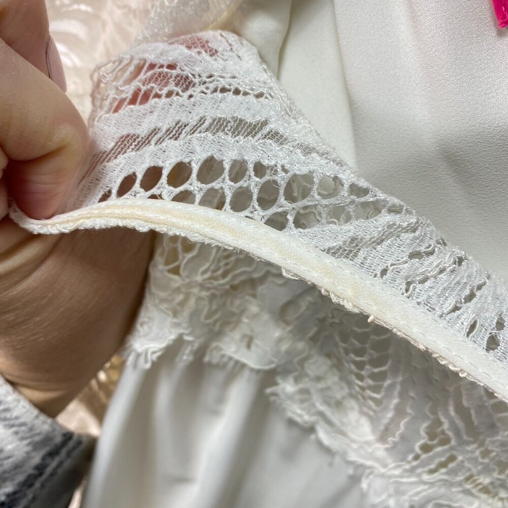 LILLY PULITZER Womens Size Small Keegan Top Style 003168 Coconut White Lace - Picture 6 of 7